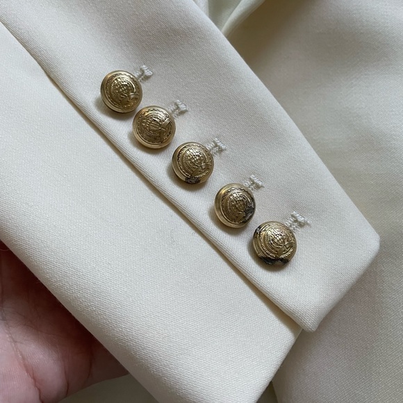 Balmain X H&M Ivory Blazer Sz 2 - Picture 3 of 8